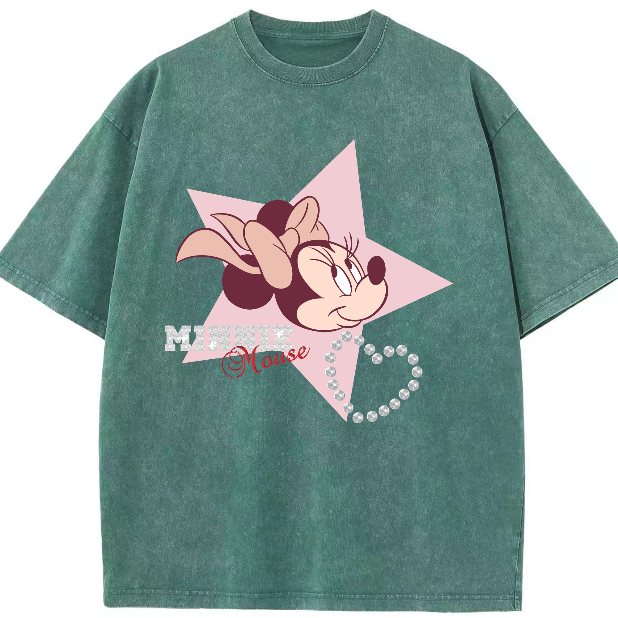 （画像用） ミッキーマウス Mickey Mouse 綿100% ヴィンテージ風 半袖Tシャツ（フロントプリント）
